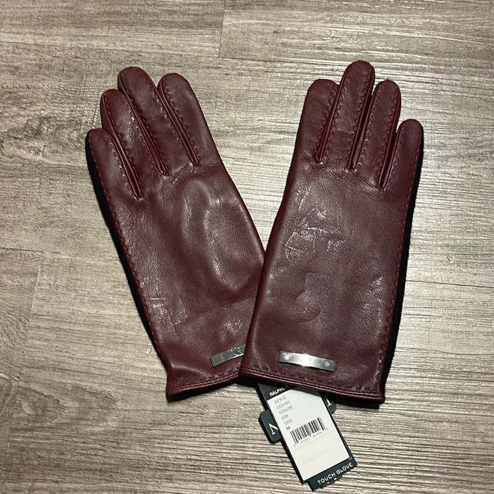 Women's Lauren Pick StitchedโMixed Media Touchscreen Gloves, Size Medim